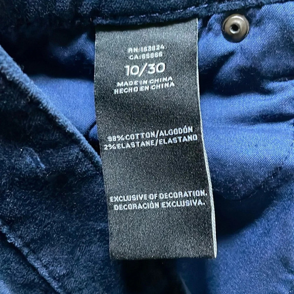 Well Worn High Rise Velvet Taper Skinny Pant Size 10 - Picture 10 of 11